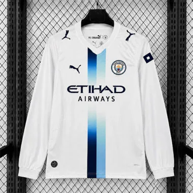 26-27 Manchester City Third Away Long Sleeve Kit S-4XL Cheap Football Jersey Wholesale Yupo