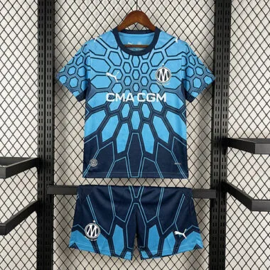26-27 Olympique Marseille Kids Goalkeeper Kit Football Jersey Supply Yupoo