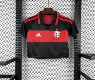 2026 Flamengo Home Women's Crop Top Cheap Football Jersey Wholesale Yupoo