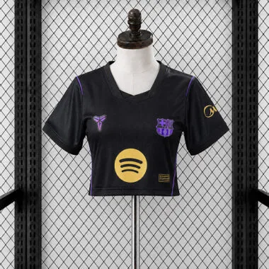 26-27 Barcelona Away Women's Crop Top Cheap Football Jersey Wholesale Yupoo