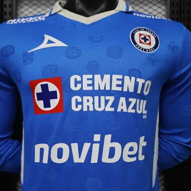 26-27 Player Cruz Azul Home Long Sleeve Kit S-3XL Cheap Football Jersey Wholesale Yupoo