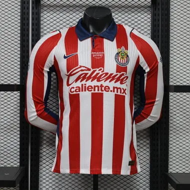 26-27 Player Chivas Home Long Sleeve Kit S-3XL Cheap Football Jersey Wholesale Yupoo