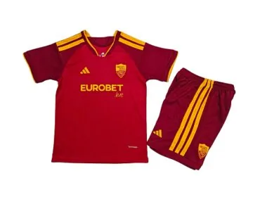 26-27 AS Roma Kids Home Kit Cheap Football Jersey Wholesale Yupoo