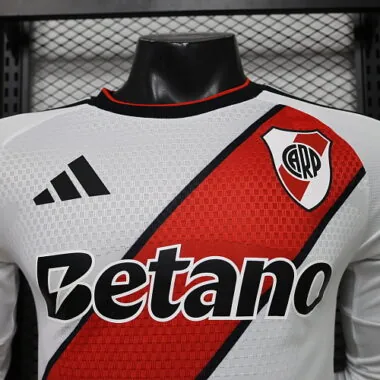 26-27 Player River Plate Home Long Sleeve Kit S-3XL Cheap Football Jersey Wholesale Yupoo