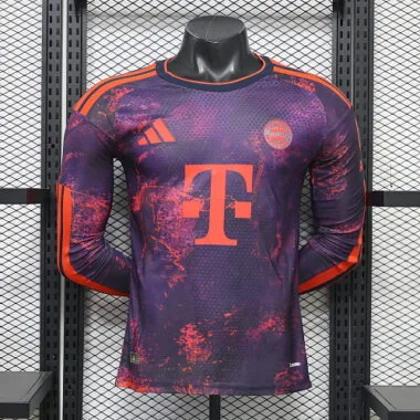 26-27 Player FC Bayern Third Away Long Sleeve Kit S-3XL Cheap Football Jersey Wholesale Yupoo