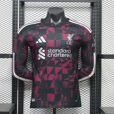 26-27 Player Liverpool Third Away Long Sleeve Kit S-3XL Cheap Football Jersey Wholesale Yupoo