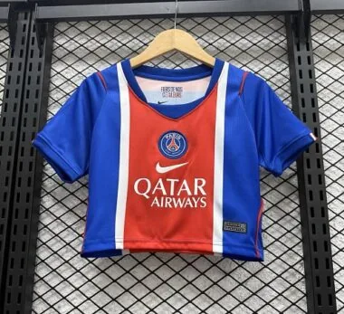 26-27 PSG Home Women's Crop Top Cheap Football Jersey Wholesale Yupoo