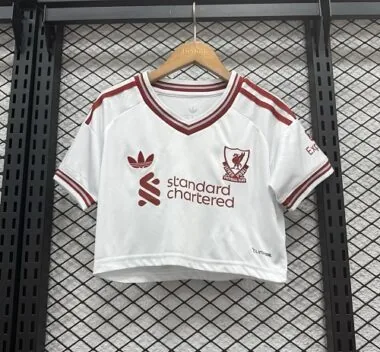 26-27 Liverpool Away Women's Crop Top Cheap Football Jersey Wholesale Yupoo