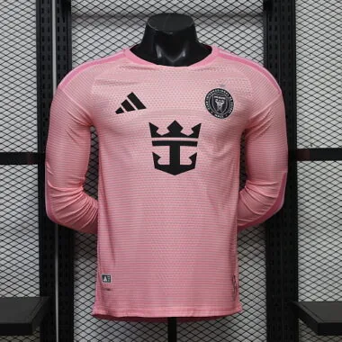 2026 Player Inter Miami Home Long Sleeve Kit S-3XL Cheap Football Jersey Wholesale Yupoo