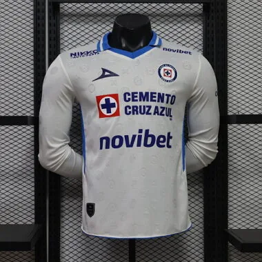 26-27 Player Cruz Azul Away Long Sleeve Kit S-4XL Cheap Football Jersey Wholesale Yupoo