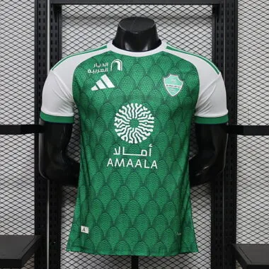 26-27 Player Al Ahli Saudi Home Kit With Sponsors S-3XL Cheap Football Jersey Wholesale Yupoo