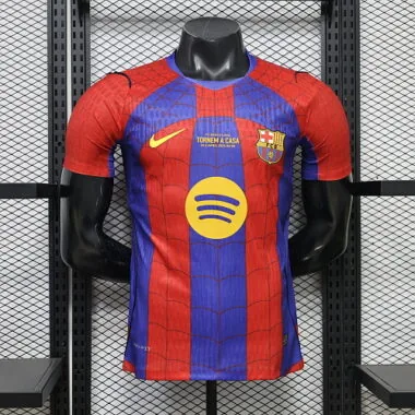 26-27 Player FC Barcelona Spider Man Special Edition Kit Cheap Football Jersey Wholesale Yupoo