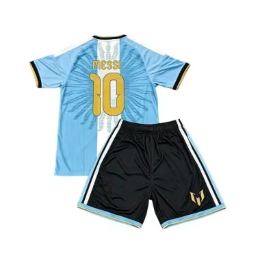26-27 MESSI #10 Argentina Kids Farewell Anniversary Kit World Cup Cheap Football Jersey Wholesale Yu